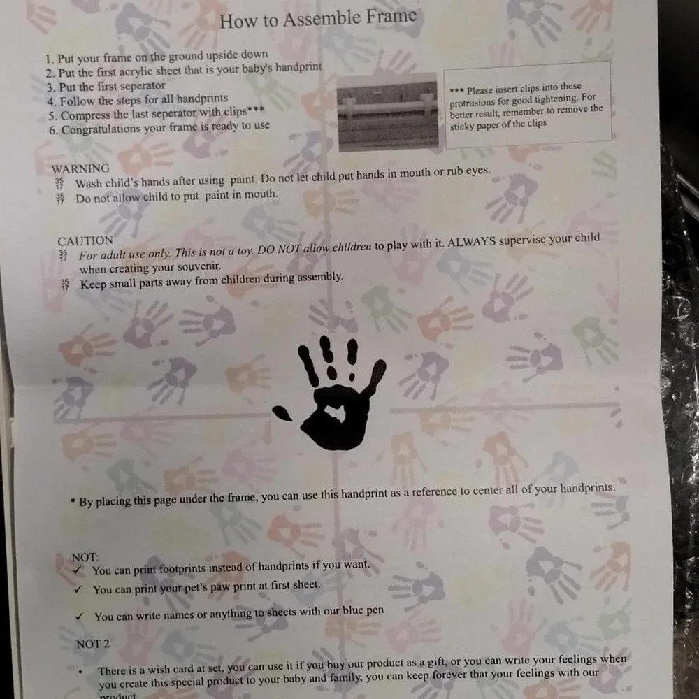 Family hand print kit